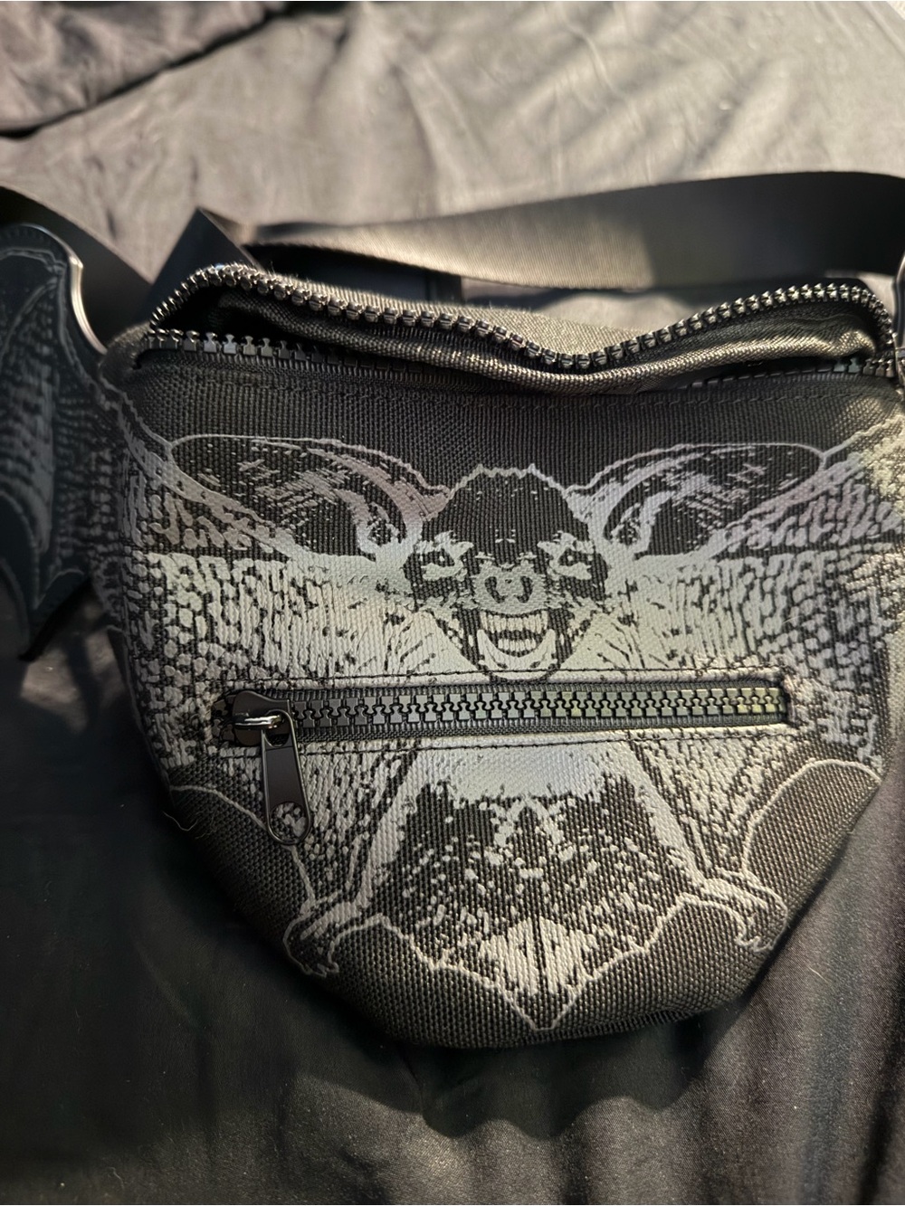 Kreepsville rockabilly bat fanny pack shoulder bag goth punk